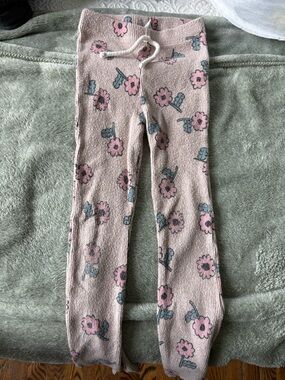 Zara Pink Floral Knit pants